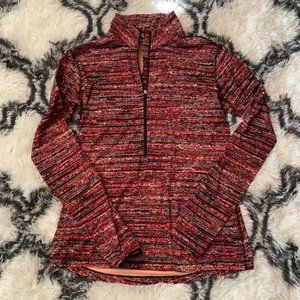 Nike Dri Fit Pro 8 Bit Half Zip - Red/White - S
